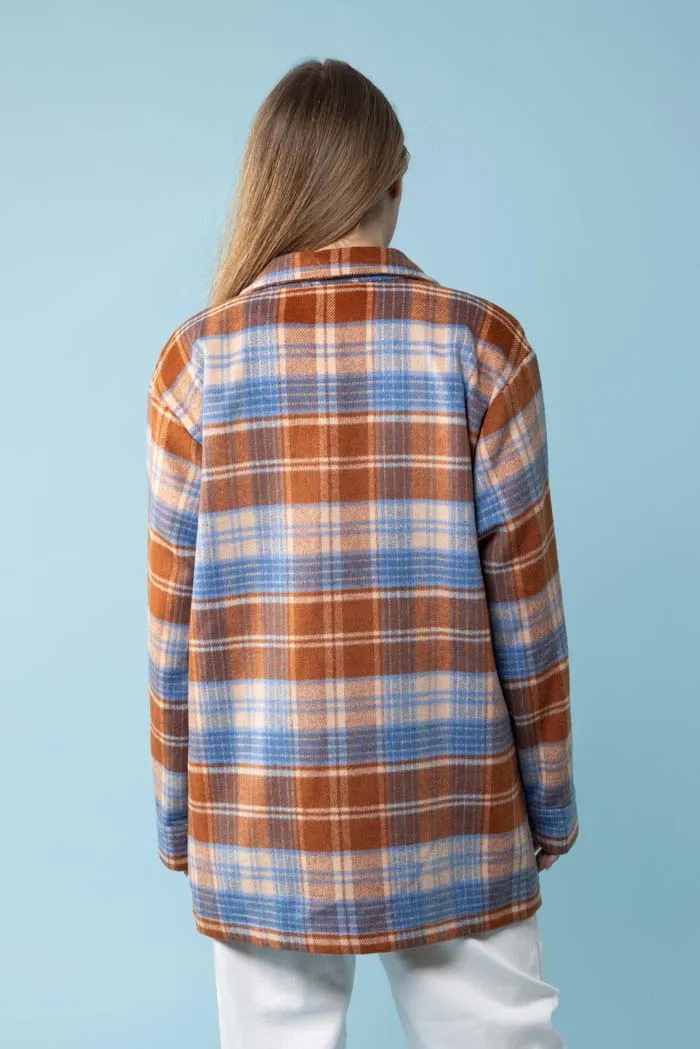 Alexis Shirt Tartan Rust Blue