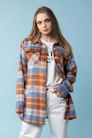 Alexis Shirt Tartan Rust Blue