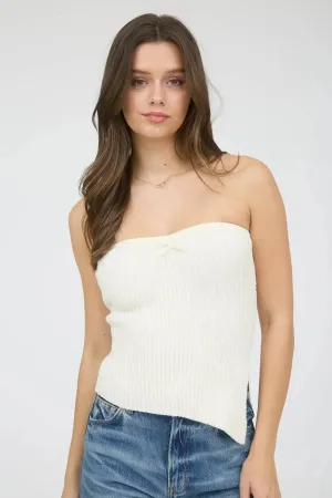 Blu Pepper On Vacation Top – Chic Strapless Knit Top
