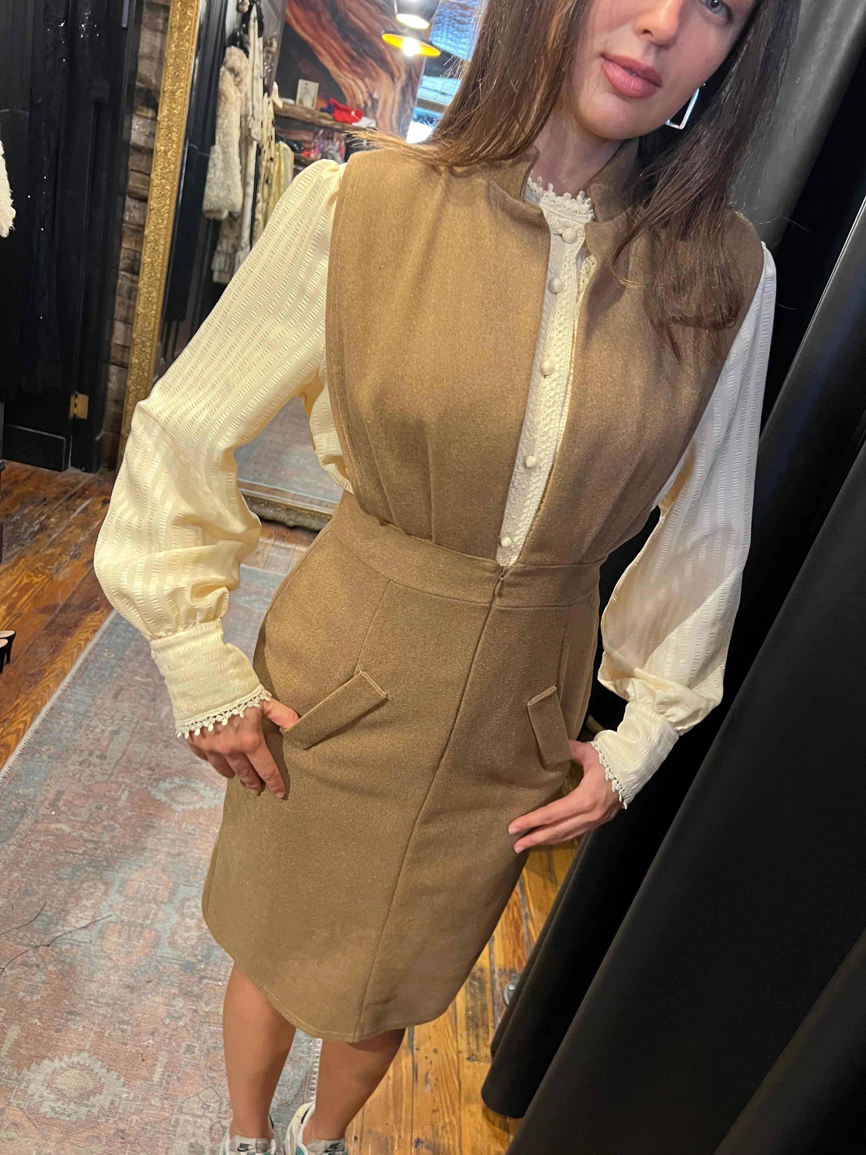 brown wool jumper