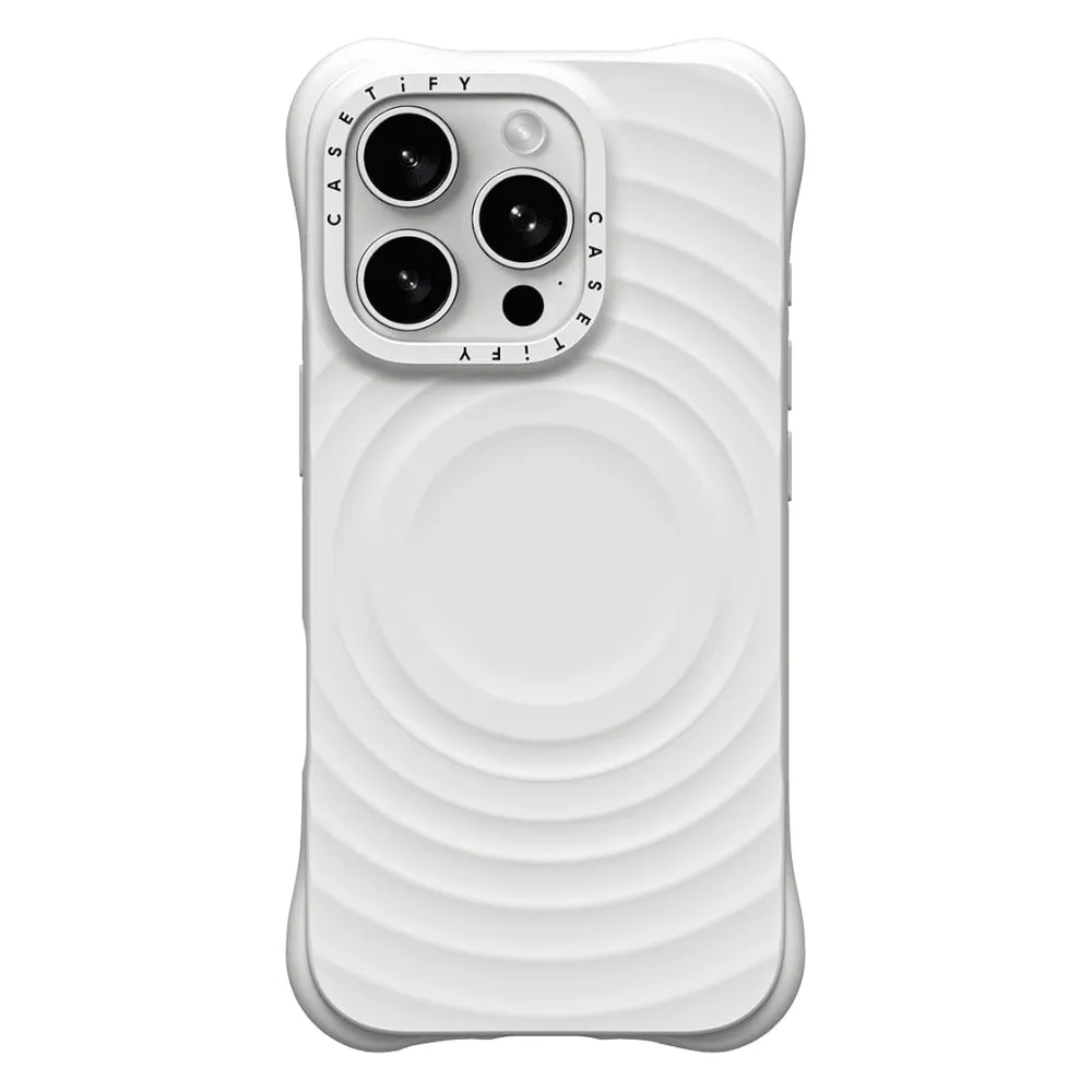 CASETIFY iPhone 16 Pro Max The Ripple Case With MagSafe White