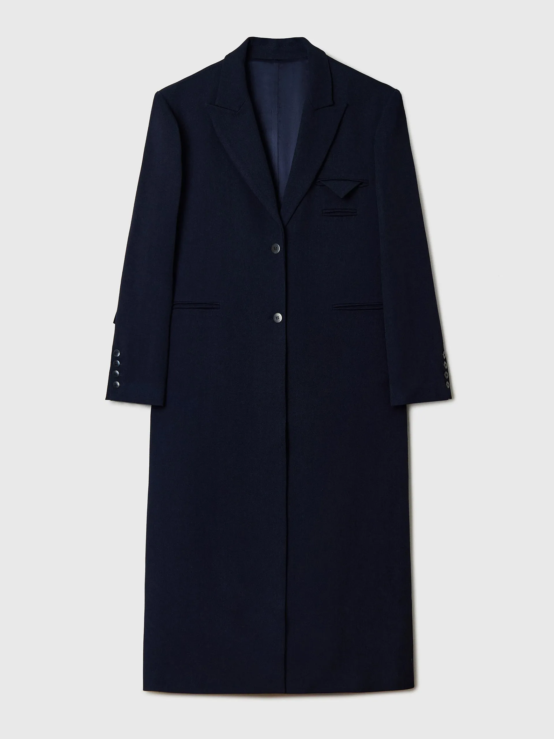 CORDERA Long Wool Coat Night