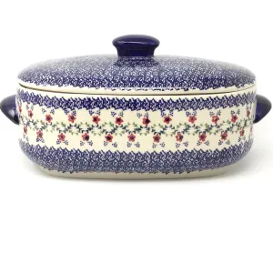 Covered Oval Baker 4 qt in Lattice