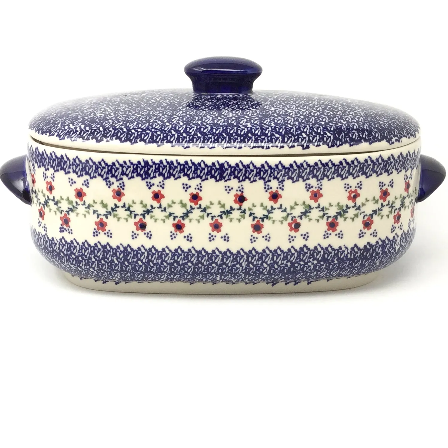 Covered Oval Baker 4 qt in Lattice
