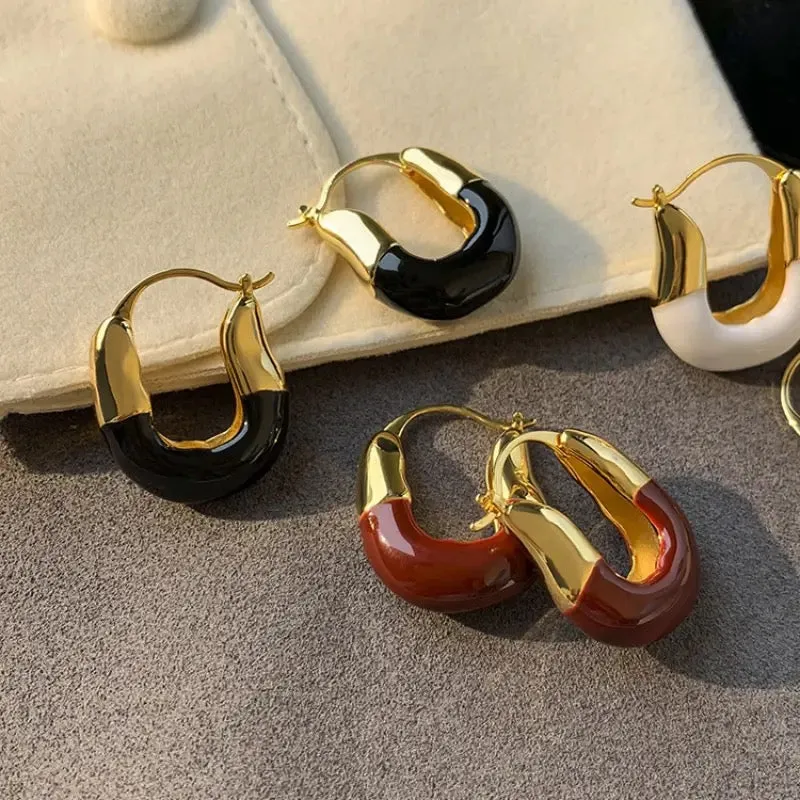 Elegant Vintage Temperament U Shape Drop Earrings