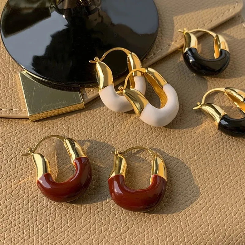 Elegant Vintage Temperament U Shape Drop Earrings