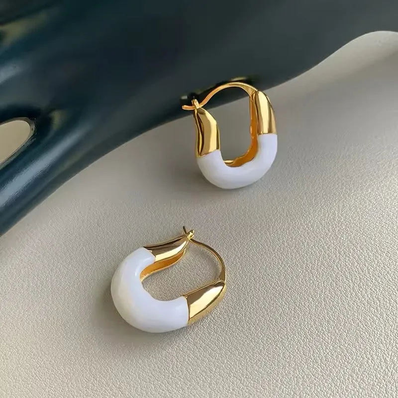 Elegant Vintage Temperament U Shape Drop Earrings