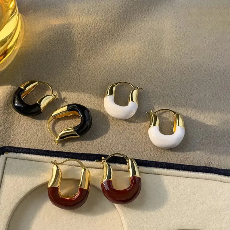 Elegant Vintage Temperament U Shape Drop Earrings