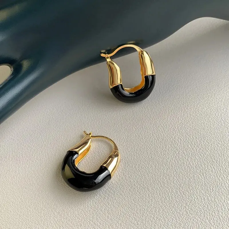 Elegant Vintage Temperament U Shape Drop Earrings