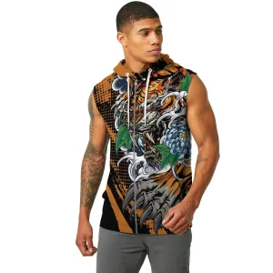 Flower Tiger Sleeveless Pullover & Zip Hoodie