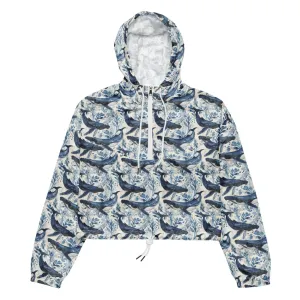 Humpback Whale Song Women’s cropped Windbreaker