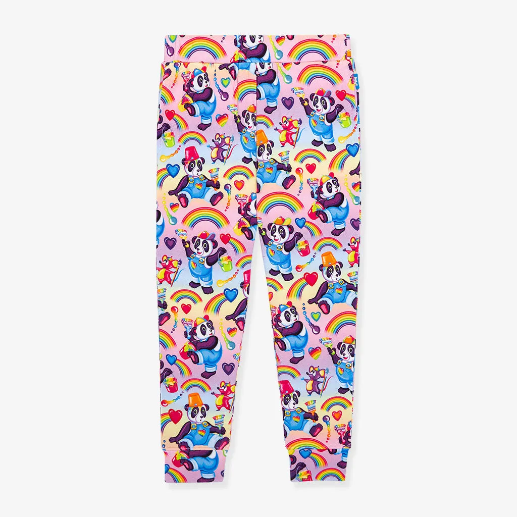 Lisa Frank Panda Painter French Terry Joggers