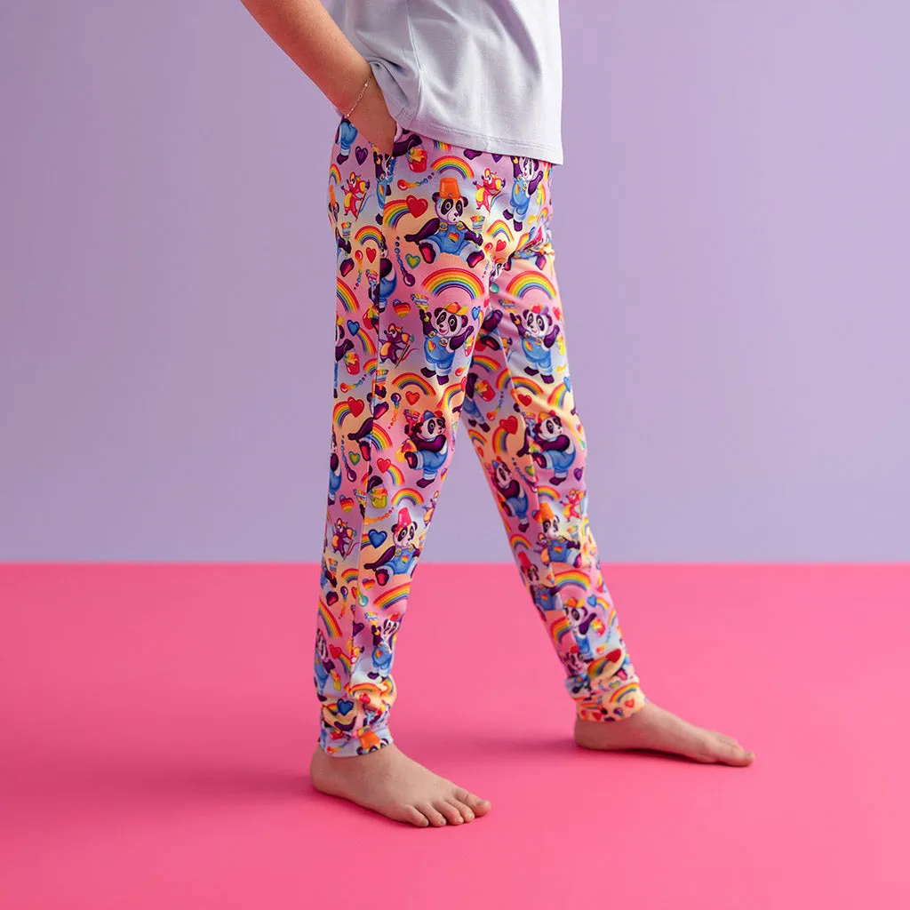 Lisa Frank Panda Painter French Terry Joggers