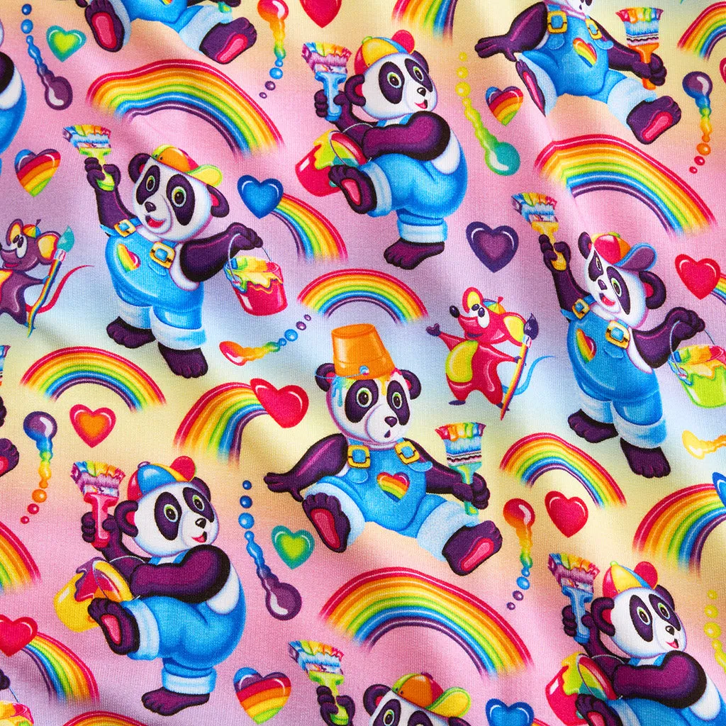 Lisa Frank Panda Painter French Terry Joggers