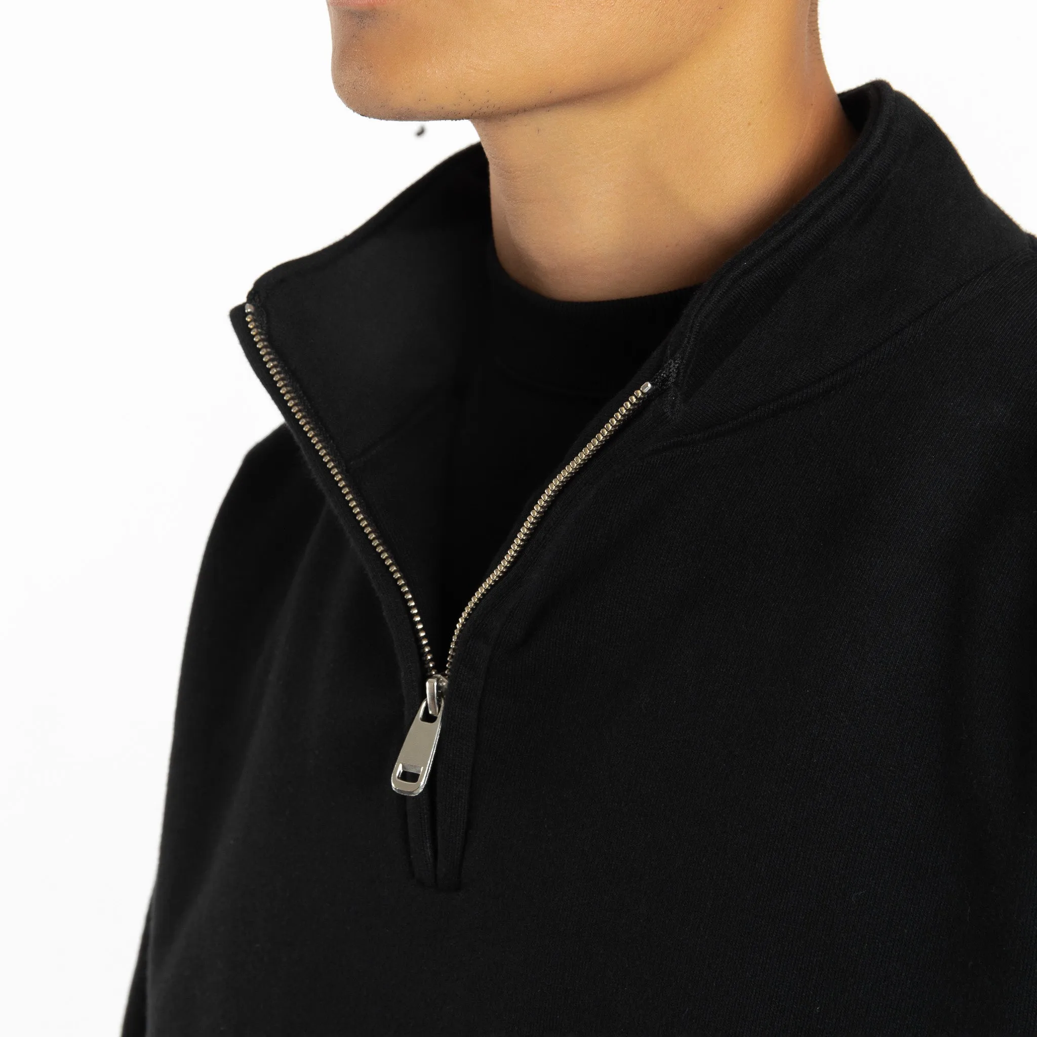 Quarter Zip Sweatshirt - Black