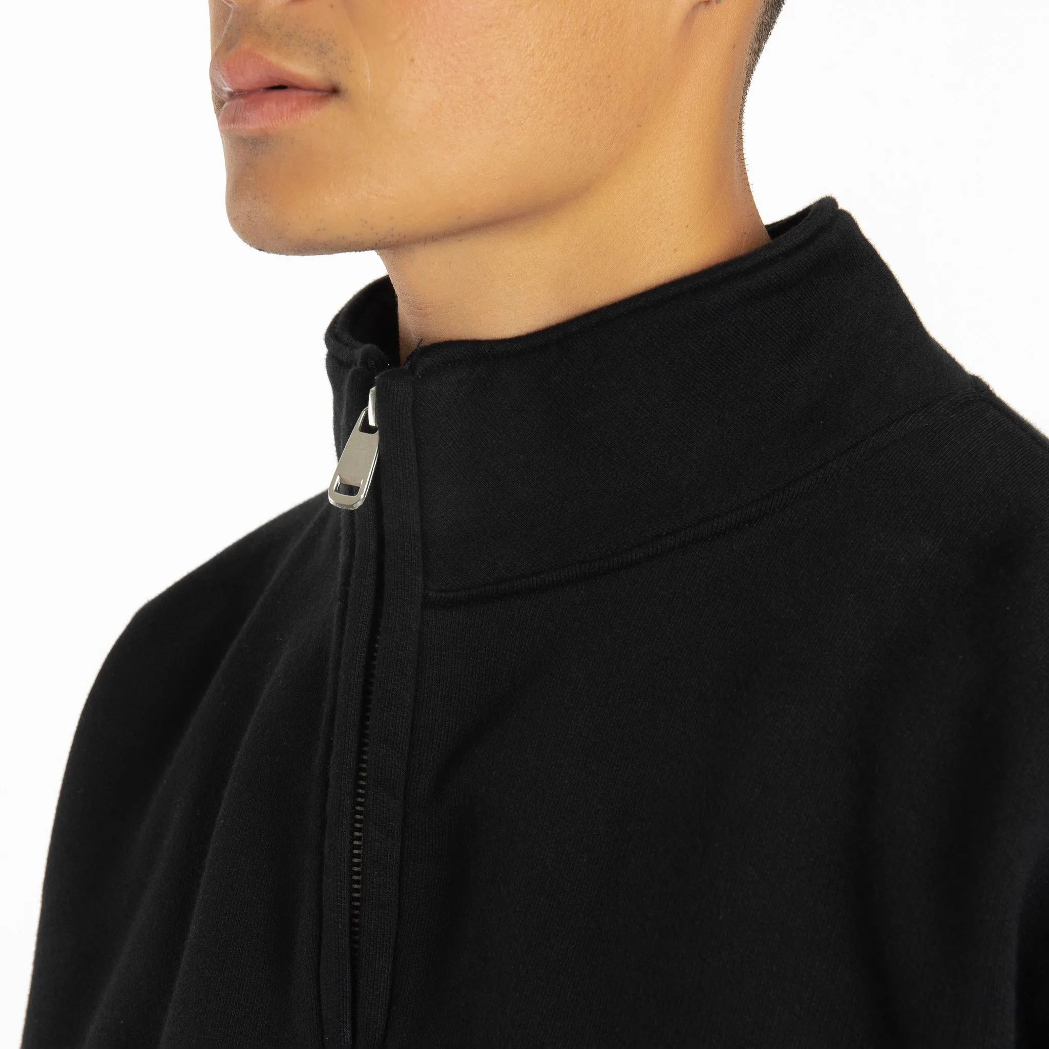 Quarter Zip Sweatshirt - Black