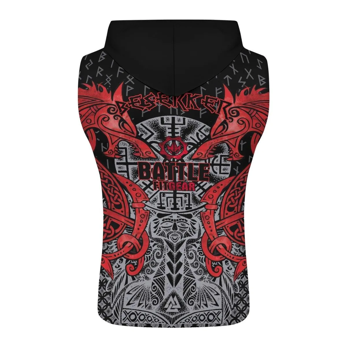 Rage Of Viking Berserker Sleeveless Pullover & Zip Hoodie