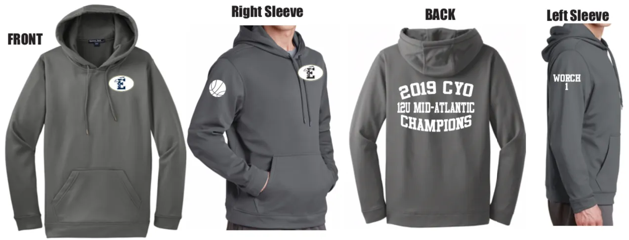 St. E's CYO Grey Championship Hoodie