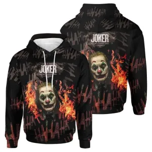 The Joker Put On A Happy Face Black Hoodie & Zip Hoodie