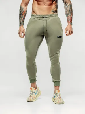 X FITTED WORKOUT JOGGERS  - KHAKI